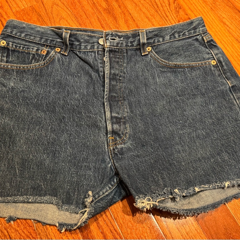 Levi's Dark Blue Jean Shorts